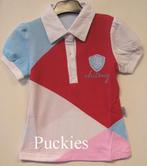Maat 98/104 Meisjes polo roze/wit/blauw NIEUW (9860), Kinderen en Baby's, Kinderkleding | Maat 98, Meisje, Nieuw, Ophalen of Verzenden