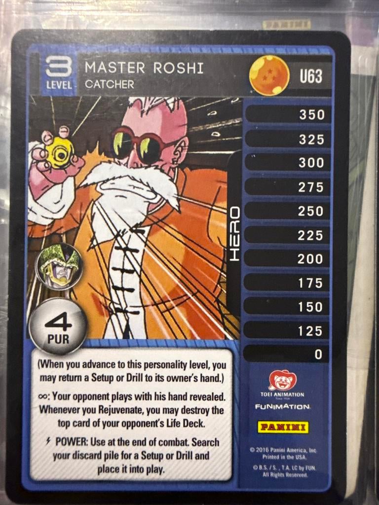 Dragon Ball Z Master Roshi U63 kaart, Ophalen of Verzenden, Gebruikt, Losse kaart