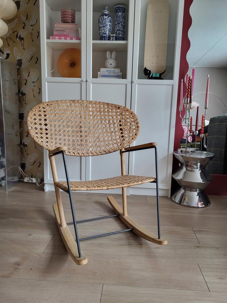 Ikea GRÖNADAL schommelstoel, Huis en Inrichting, Stoelen, Ophalen of Verzenden, Wit, Eén