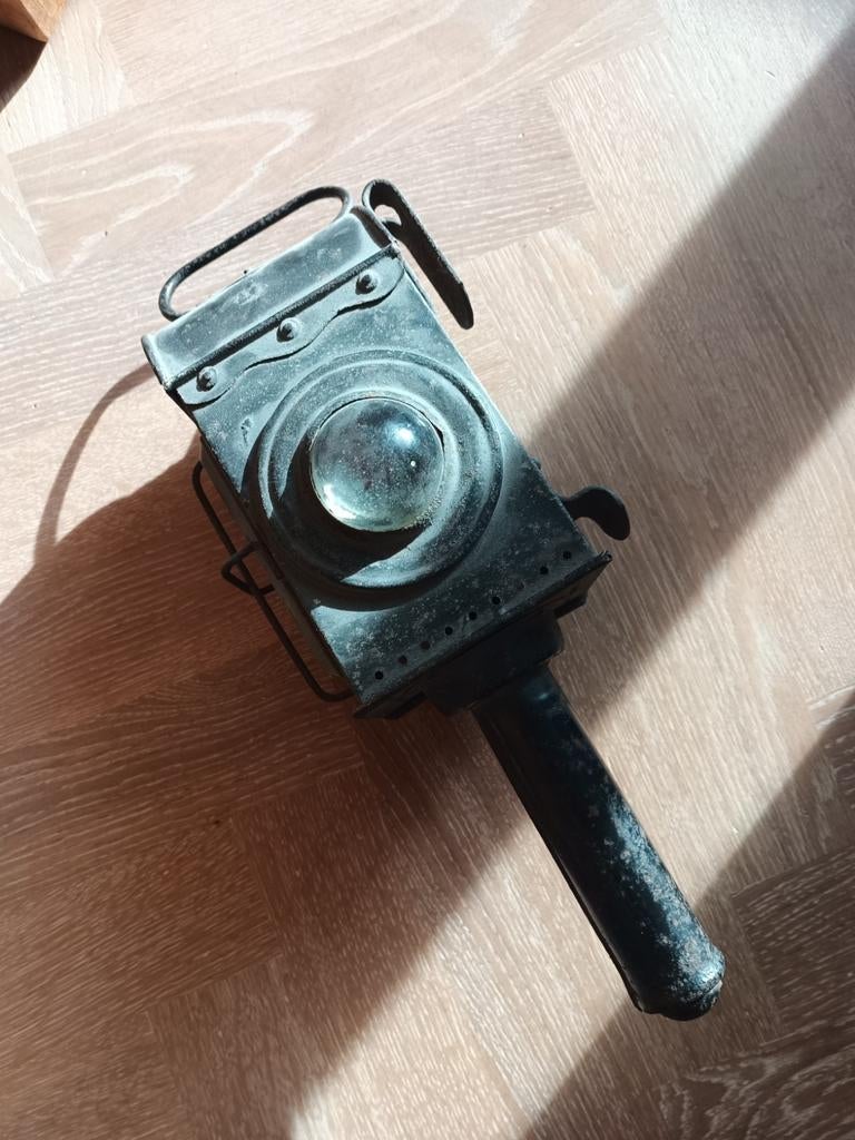 Antieke Duntafil lantaarn - Vintage spoorweglamp, Ophalen of Verzenden