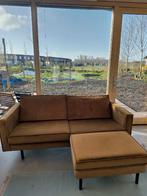 Be Pure bankje met hocker velour velvet olijf groen, Ophalen, Gebruikt, 150 tot 200 cm, Tweepersoons