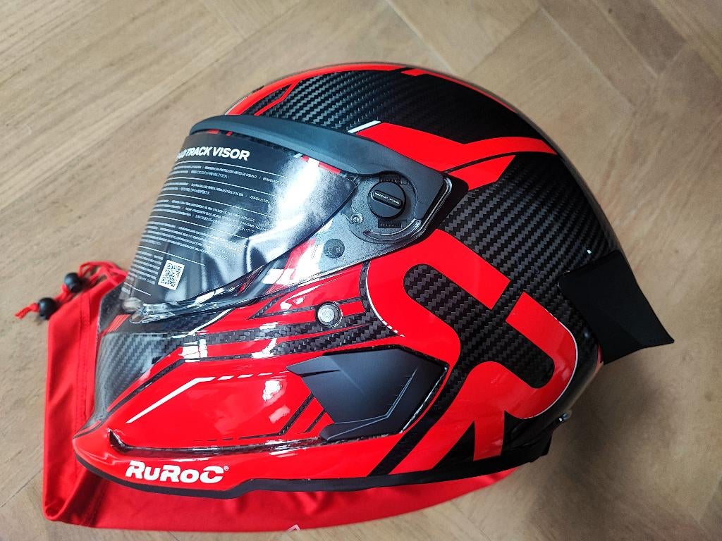 Ruroc Atlas 4.0 Track Inferno Red ML Medium Large -Nieuw-, Motoren, Kleding | Motorhelmen, M, UK, Ophalen, Nieuw met kaartje