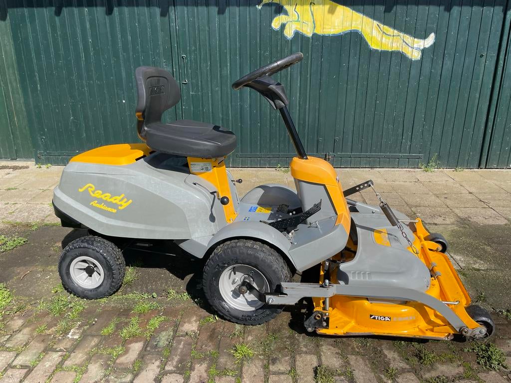 Nette Stiga Villa Ready Ambiance Zitmaaier - met werk, Tuin en Terras, Grasmaaiers, Gebruikt, Benzine-grasmaaier, 50 cm of meer