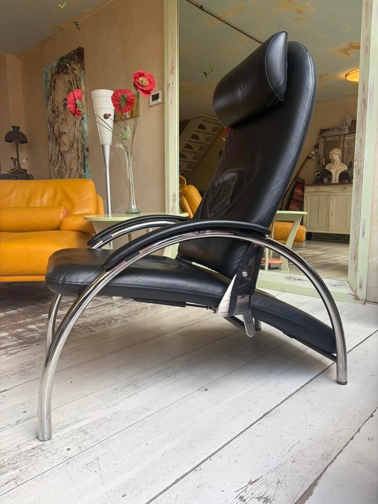 Danish design Ingmar Relling vintage Optima Westnofa lounge, Ophalen, 125 tot 150 cm, Leer, Zo goed als nieuw
