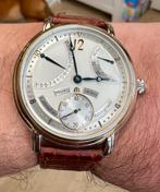 18 krt gouden Maurice Lacroix Masterpiece retrogade Calender, Overige merken, Leer, Polshorloge, Ophalen of Verzenden