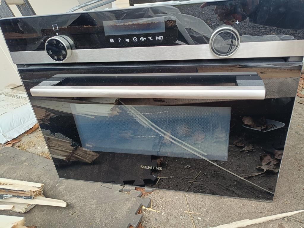 Siemens combimagnetron CM585AMS0/02  combi magnetron, Zo goed als nieuw, Inbouw, 45 tot 60 cm, Hete lucht