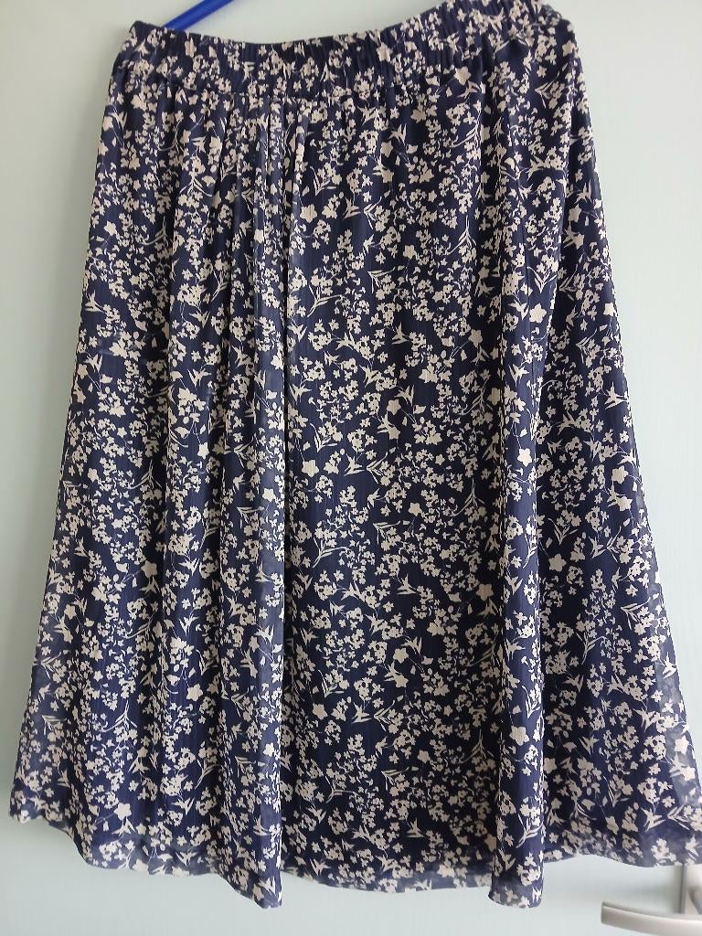 Purdey gebloemde zomerrok maat 40, Maat 38/40 (M), Blauw, Ophalen of Verzenden, Zo goed als nieuw
