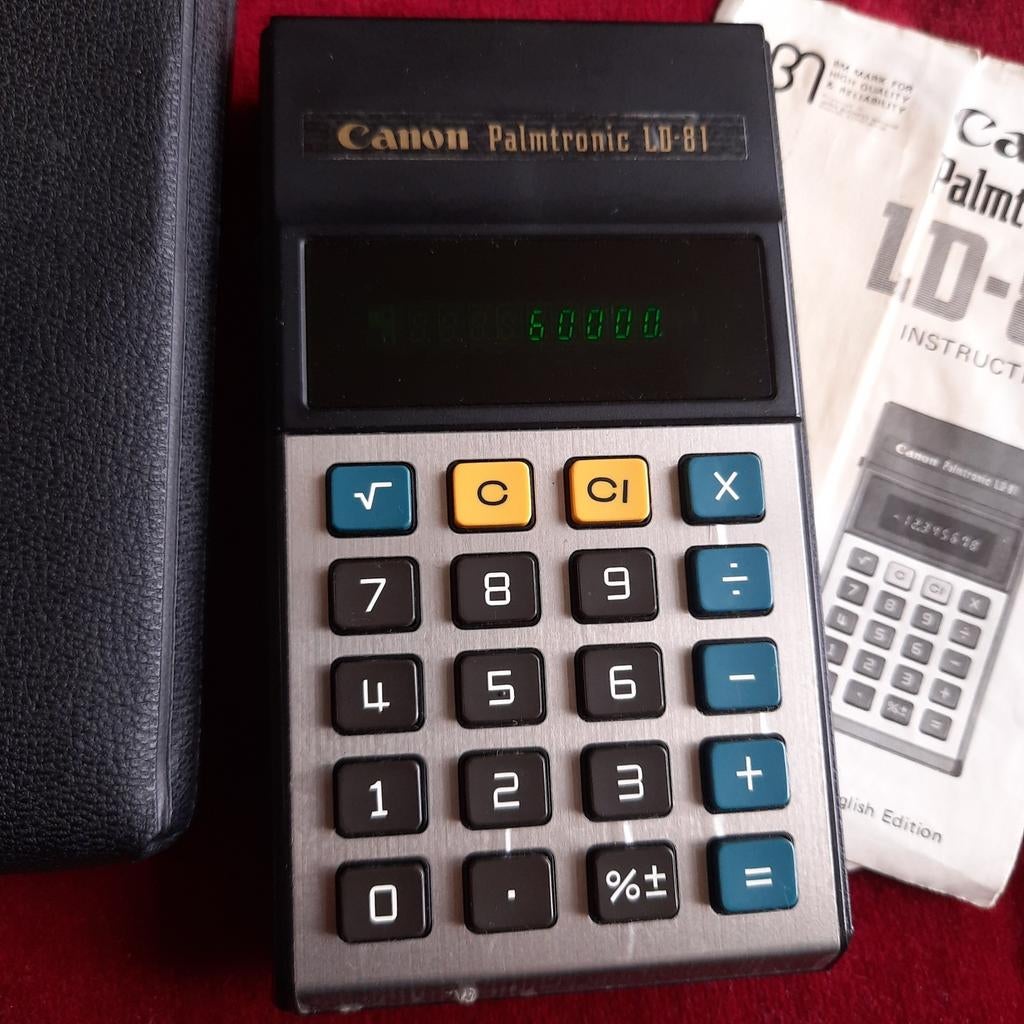 Vintage CANON PALMTRONIC LD-81 Rekenmachine, Verzenden, Gebruikt