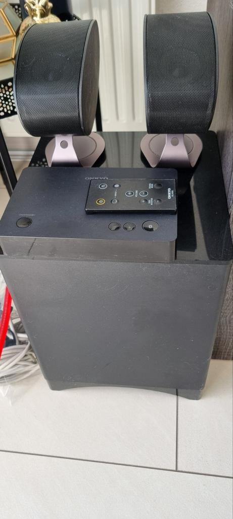 Onkyo geluidsinstallatie met subwoofer en speakers, Audio, Tv en Foto, Stereo-sets, Overige merken, Gebruikt, Speakers, Losse componenten