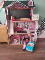 Leuk poppenhuis met meubels en accessoires, Ophalen of Verzenden, Gebruikt, Poppenhuis