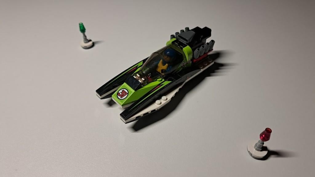 lego Raceboot, Kinderen en Baby's, Speelgoed | Duplo en Lego, Lego, Ophalen of Verzenden, Compleet, Complete set