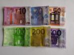 Euro bankbiljet afbeelding op minigrip zakjes (Nepgeld), Ophalen of Verzenden, Overige landen, Setje