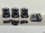 3x PTZOPTICS 12x Live Streaming Cameras + IP PoE Controller, Verzenden, Zo goed als nieuw, Video