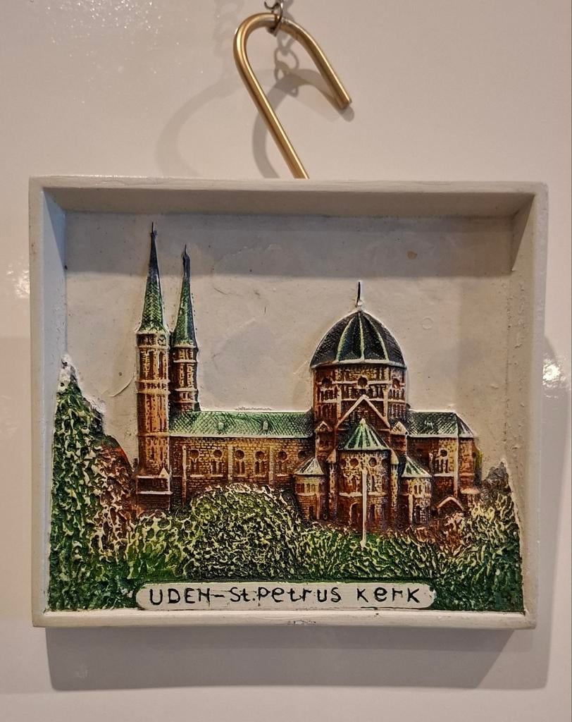 Uden St. Petrus Kerk Wanddecoratie Handgeschilderd, Ophalen of Verzenden, Zo goed als nieuw