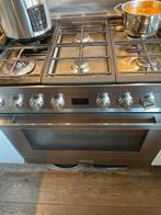 Smeg Fornuis 90cm met Gas Kookplaat 6 pits en Oven - RVS, Witgoed en Apparatuur, Fornuizen, Ophalen, Gebruikt, Hete lucht, 60 cm of meer