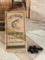 Brocante oud doosje met knoopjes Cat’s Selecta, Ophalen of Verzenden