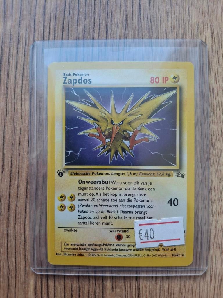 Pokémon Zapdos 1ste edition, Ophalen of Verzenden