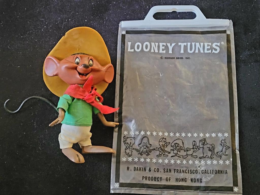 Leuke 1968 Dakin pop Speedy Gonzales Looney Tunes+verpakking, Verzamelen, Verzenden, Looney Tunes, Zo goed als nieuw, Beeldje of Figuurtje