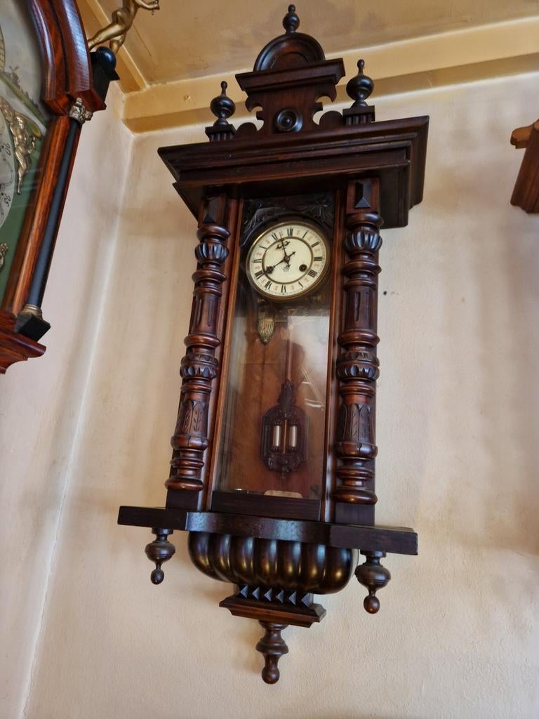 Antieke regulator klok, Ophalen of Verzenden