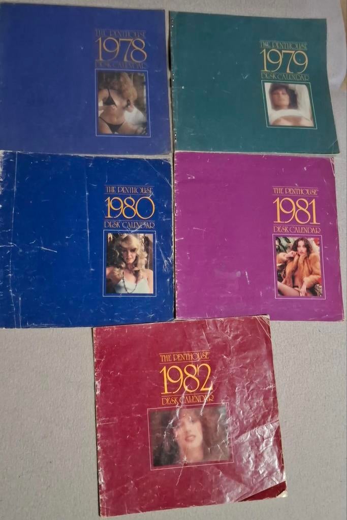 5x THE PENTHOUSE 1978 tot 1982 erotische kalenders, Ophalen of Verzenden, Gebruikt