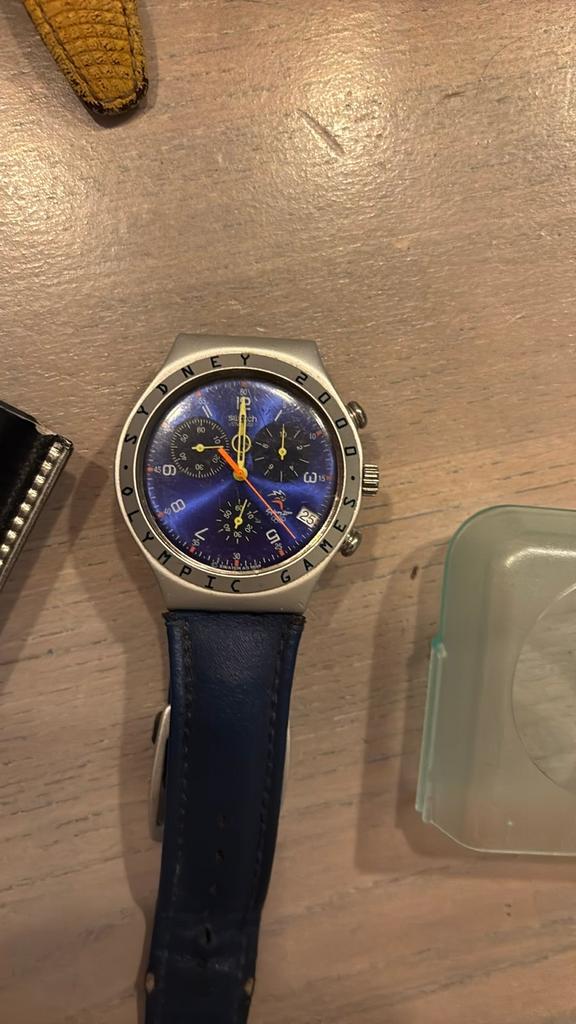 Swatch Irony Chrono Sydney 2000 Olympic Games AG-1998, Ophalen of Verzenden, Gebruikt, Blauw, Android