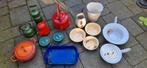 Diverse emaille potten, kannen en schalen, Antiek en Kunst, Ophalen of Verzenden