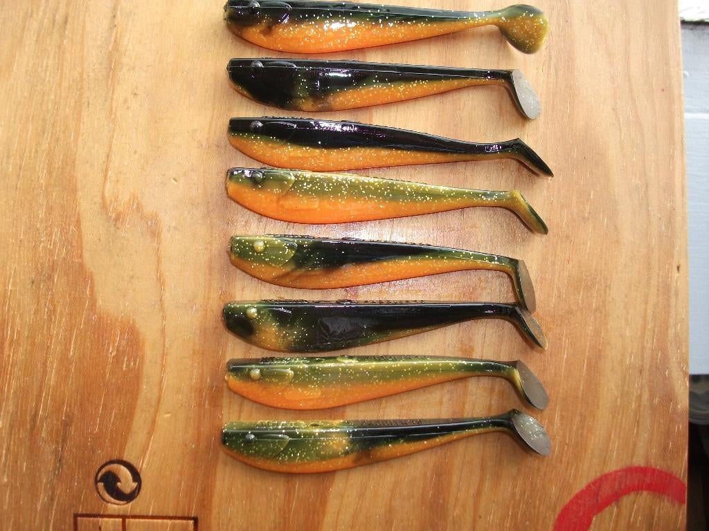 8 stuks Mann's Paddle Shads / kunstaas shads /dropshot shads, Ophalen of Verzenden, Nieuw, Overige typen