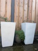 2 keramieke tuinpotten, Ophalen, Rond, Kunststof, Minder dan 30 cm