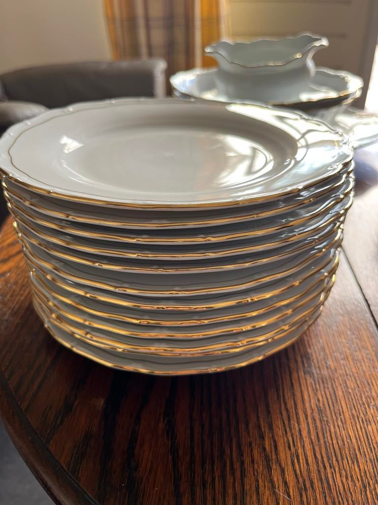 Compleet vintage 12-delig eetservies( zgan), Ophalen