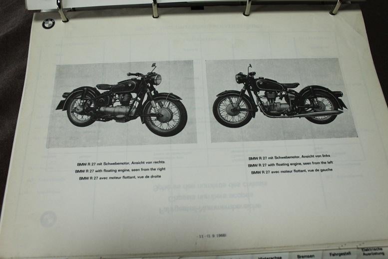 BMW R26 R27 1968-1972 parts list ersatzteil liste, Ophalen of Verzenden, BMW