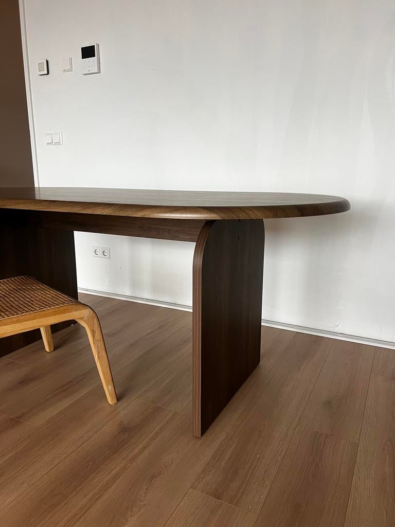 Te koop: mooie walnoten eettafel 180x90 ovaal, Huis en Inrichting, Tafels | Eettafels, Nieuw, 150 tot 200 cm, Ovaal, 50 tot 100 cm