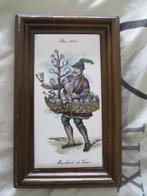 2 mooie ingelijste tegels van Parijs  1600 20/12 cm, Antiek en Kunst, Antiek | Wandborden en Tegels, Ophalen of Verzenden