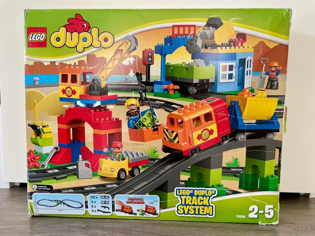 Lego duplo treinset 10508 - compleet, Ophalen, Zo goed als nieuw, Complete set, Duplo