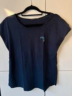 Donkerblauw T-shirt met geborduurde vogel maat S, Blauw, Nieuw, Ophalen of Verzenden, Korte mouw