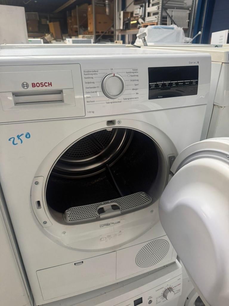Bosch condensdroger jong garantie bezorging, Witgoed en Apparatuur, Wasdrogers, 6 tot 8 kg, Gebruikt, Ophalen of Verzenden, Voorlader