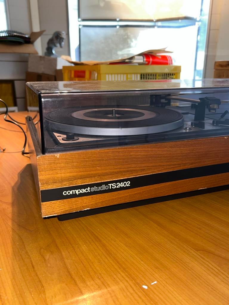 Dual Compact Studio TS2402 Platenspeler met Radio, Audio, Tv en Foto, Platenspelers, Ophalen, Gebruikt, Pitch-regelaar, Platenspeler