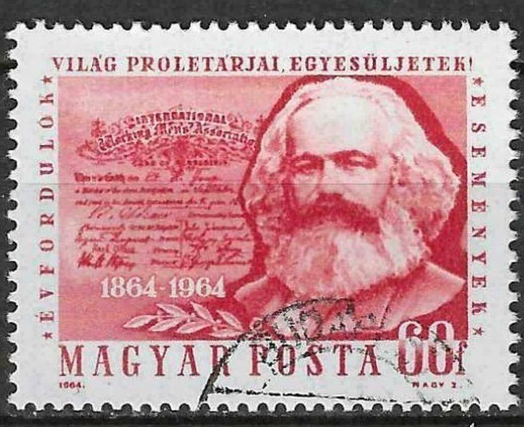 Hongarije 1964 - Yvert 1680 - Karl Marx (ST), Verzenden, Gestempeld