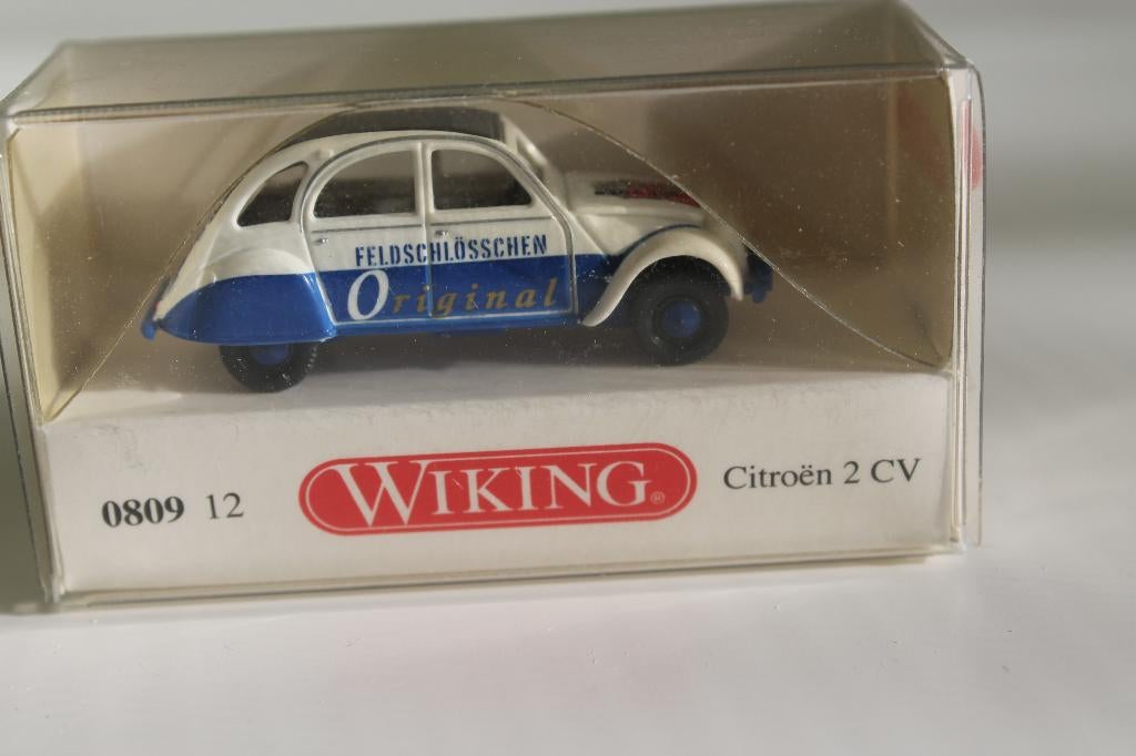 Wiking 2 CV "lelijke eend"  met reclame-opdruk, Ophalen of Verzenden, Zo goed als nieuw, Auto, Wiking