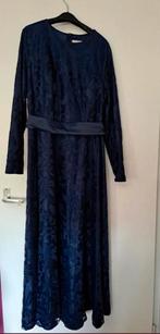 Elegante Feestjurk Maat 48 - Donkerblauw Kant, Blauw, Maat 46/48 (XL) of groter, Ophalen of Verzenden, Zo goed als nieuw