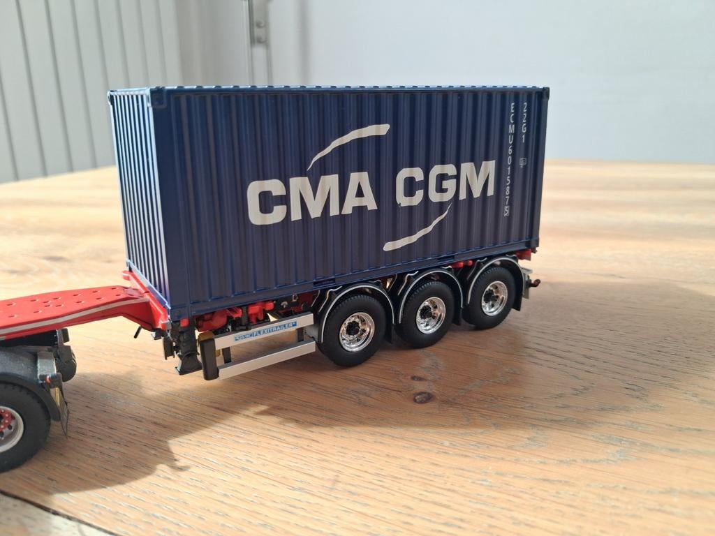 Tekno 20ft zeecontainer  CMA CGM, Ophalen of Verzenden, Zo goed als nieuw, Bus of Vrachtwagen, Tekno