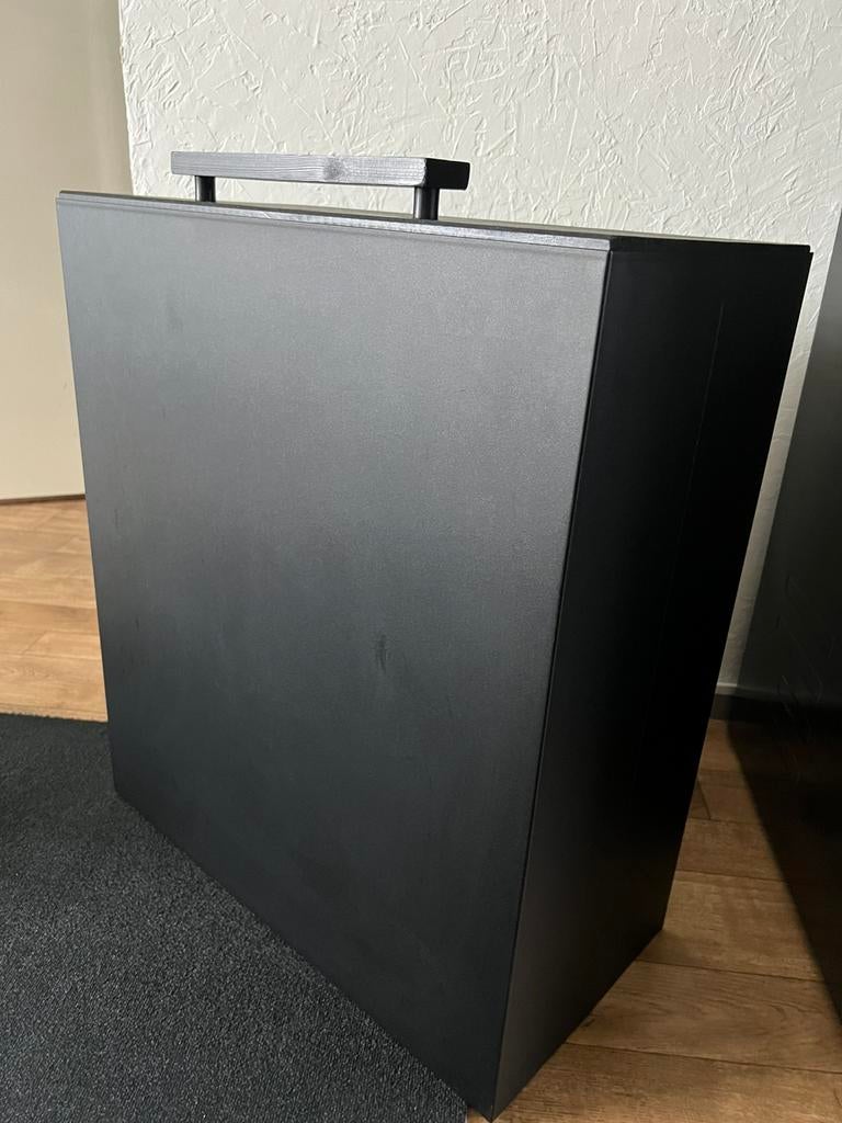 Prullenbak zwart, Ophalen, 50 tot 75 cm, 40 liter of meer, Zo goed als nieuw