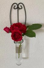 BLOEMENHANGER METAAL MET GLAZEN BUSJE NIEUW, -, -, Nieuw, Ophalen of Verzenden