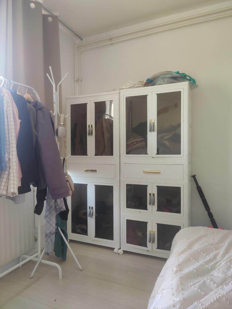 4 Opvouwbare en stapelbare kasten - 2 standaard, 2 middelhoo, Huis en Inrichting, Kasten | Kledingkasten, Kunststof, Modern, Praktisch, Opvouwbaar