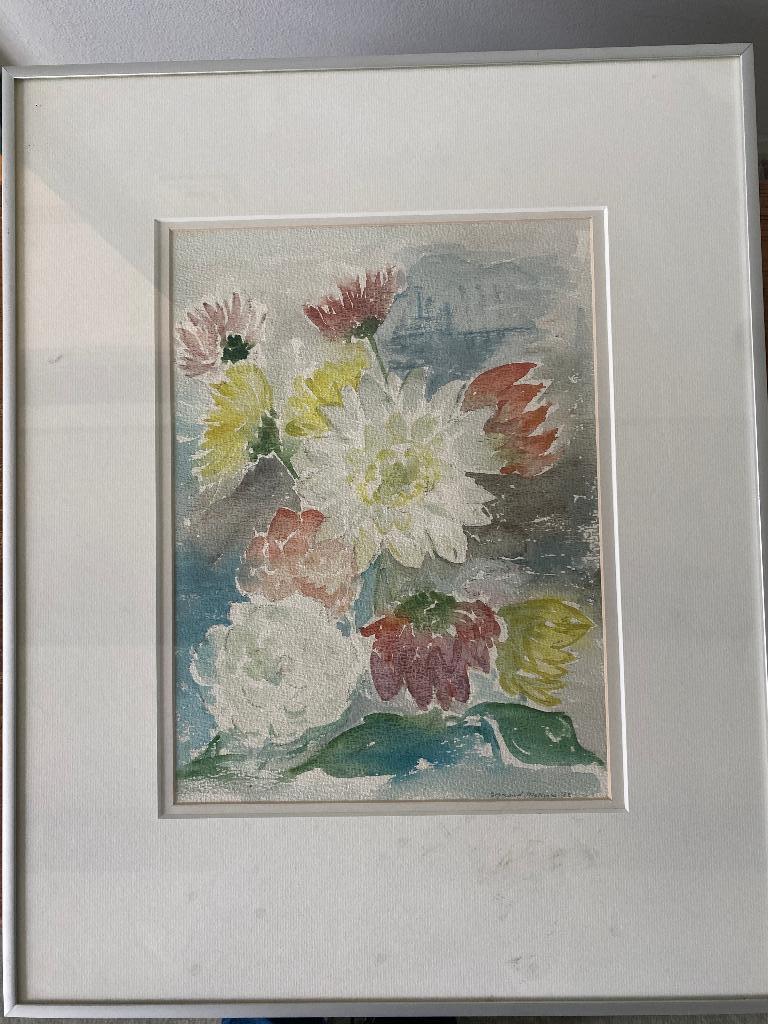 Aquarel bloemen – gesigneerd Henk Sigmond Mellink (1982), Ophalen of Verzenden