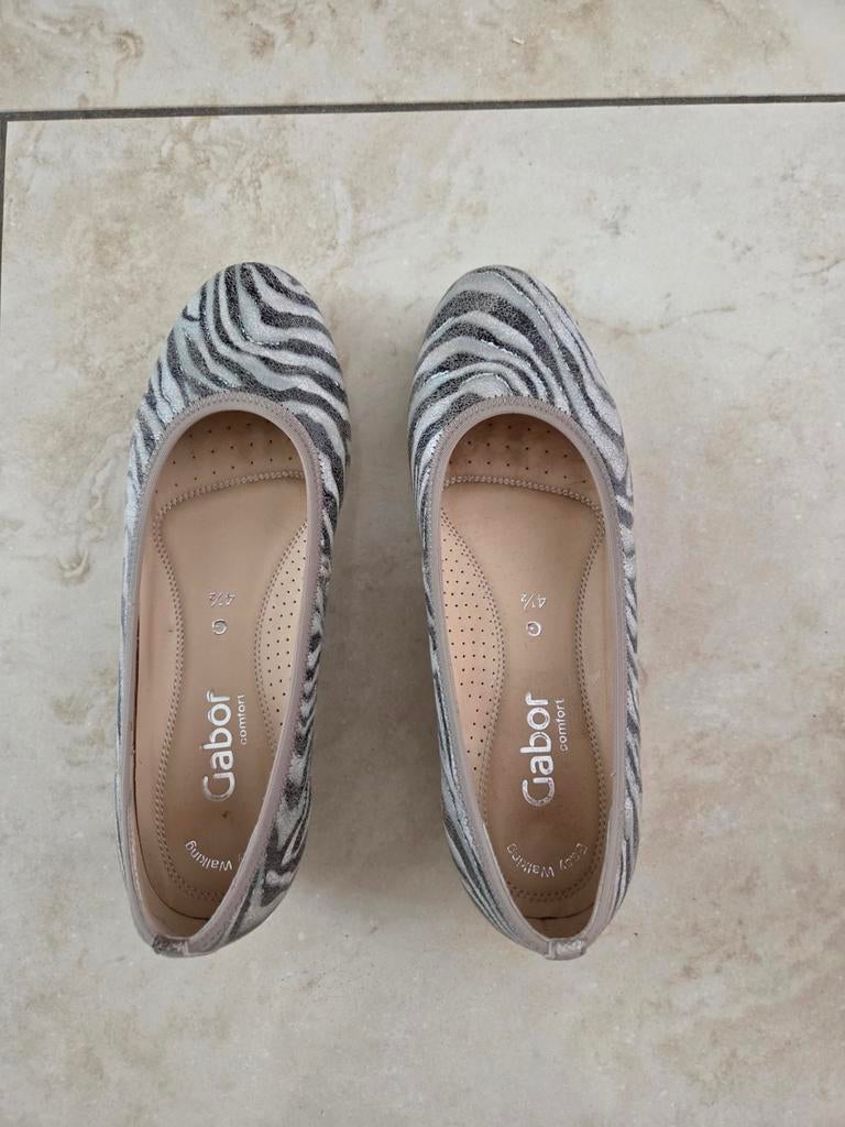 Gabor comfort ballerina's zebraprint maat 4,5, Ophalen of Verzenden, Zwart