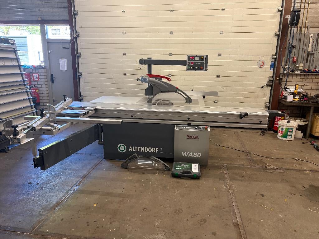 Altendorf WA80 X gestuurde parallel formaatzaag, 70 mm of meer, Overige typen, Ophalen of Verzenden, 1200 watt of meer