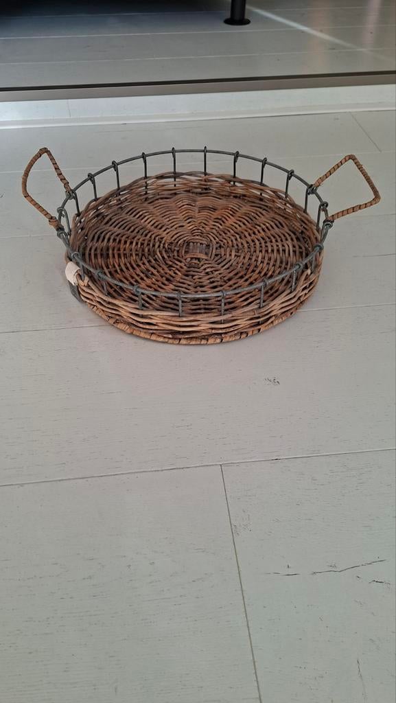Rivièra Maison Rattan La Paz Harbour Serving, Ophalen of Verzenden, Zo goed als nieuw, Rond, Riet