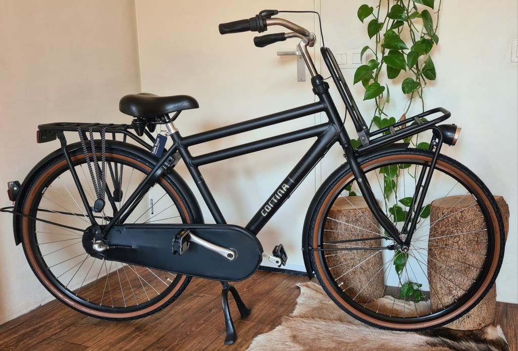 Matzwarte CORTINA type U4 Transportfiets || Herenfiets || N3, Fietsen en Brommers, Terugtraprem, Cortina U4 transportfiets, Versnellingen
