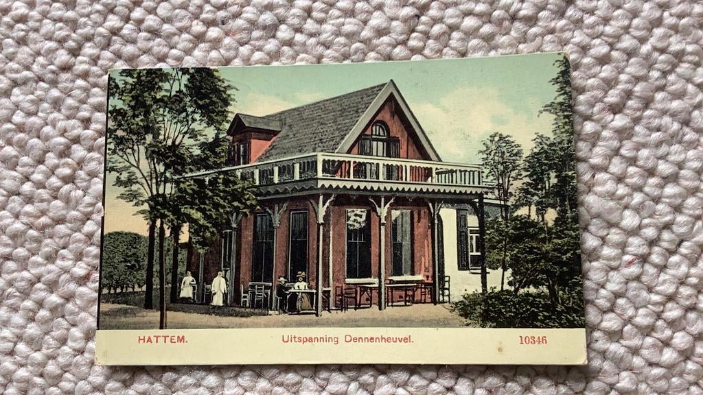 Ansichtkaart Hattem Uitspanning Dennenheuvel 1910. 963, Ophalen of Verzenden, Voor 1920, Gelopen, Gelderland