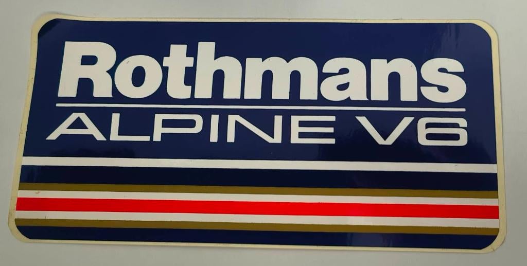 Sticker Rothmans Alpine V8, Ophalen of Verzenden, Zo goed als nieuw, Merk